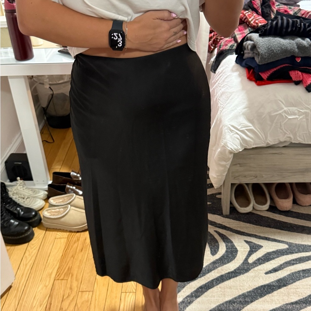 Elegant Black Midi Skirt